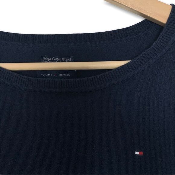 Tommy Hilfiger Pima Cotton Blend Logo Sweater - Picture 3 of 8